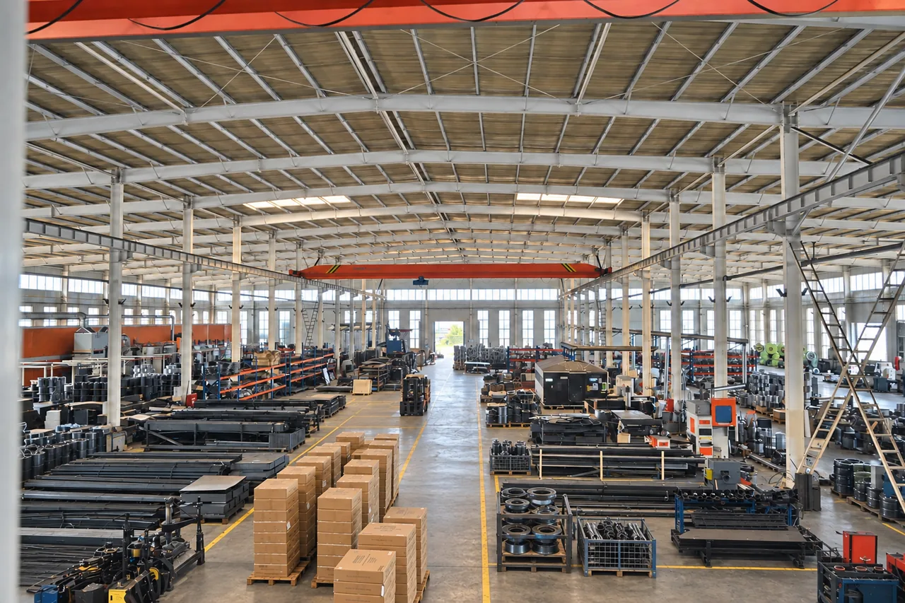 Wide view of the Kingjoy Forge workshop