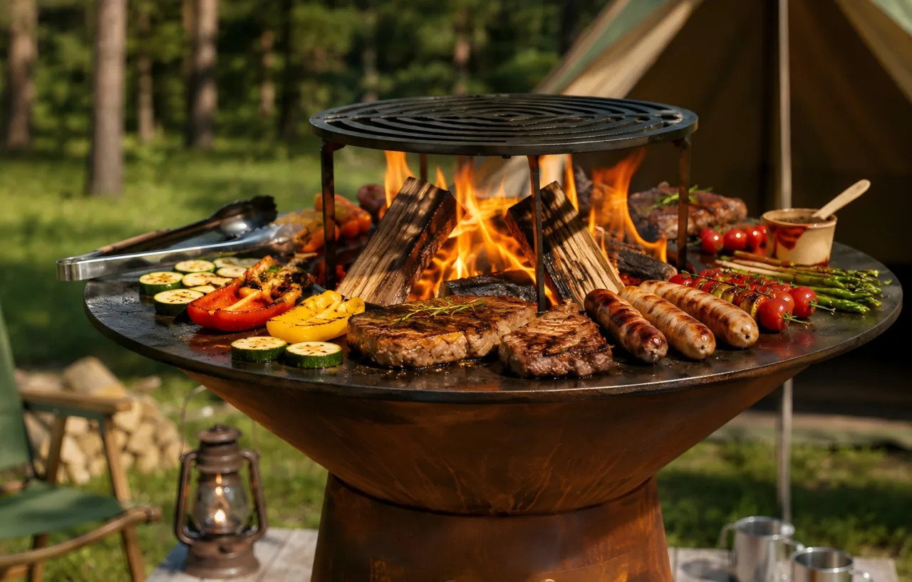 Live-fire cooking on a Brasero Plancha