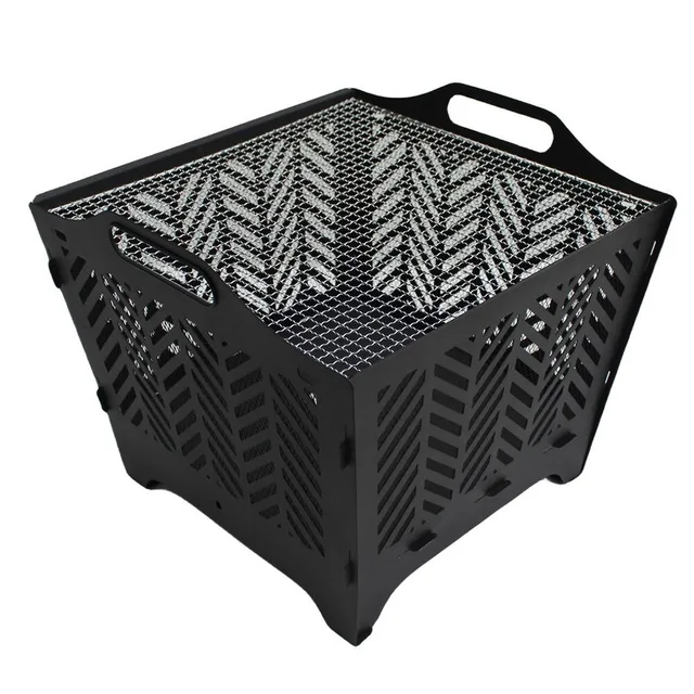500 mm Portable Steel Fire Pit with Grill