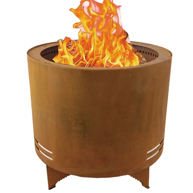 Ø490 mm Corten Steel Smokeless Fire Pit with Stand